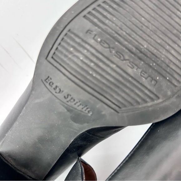 EASY SPIRIT Anti-Gravity Women’s Black Leather Heeled Loafer Size 8 narrow - Picture 4 of 12